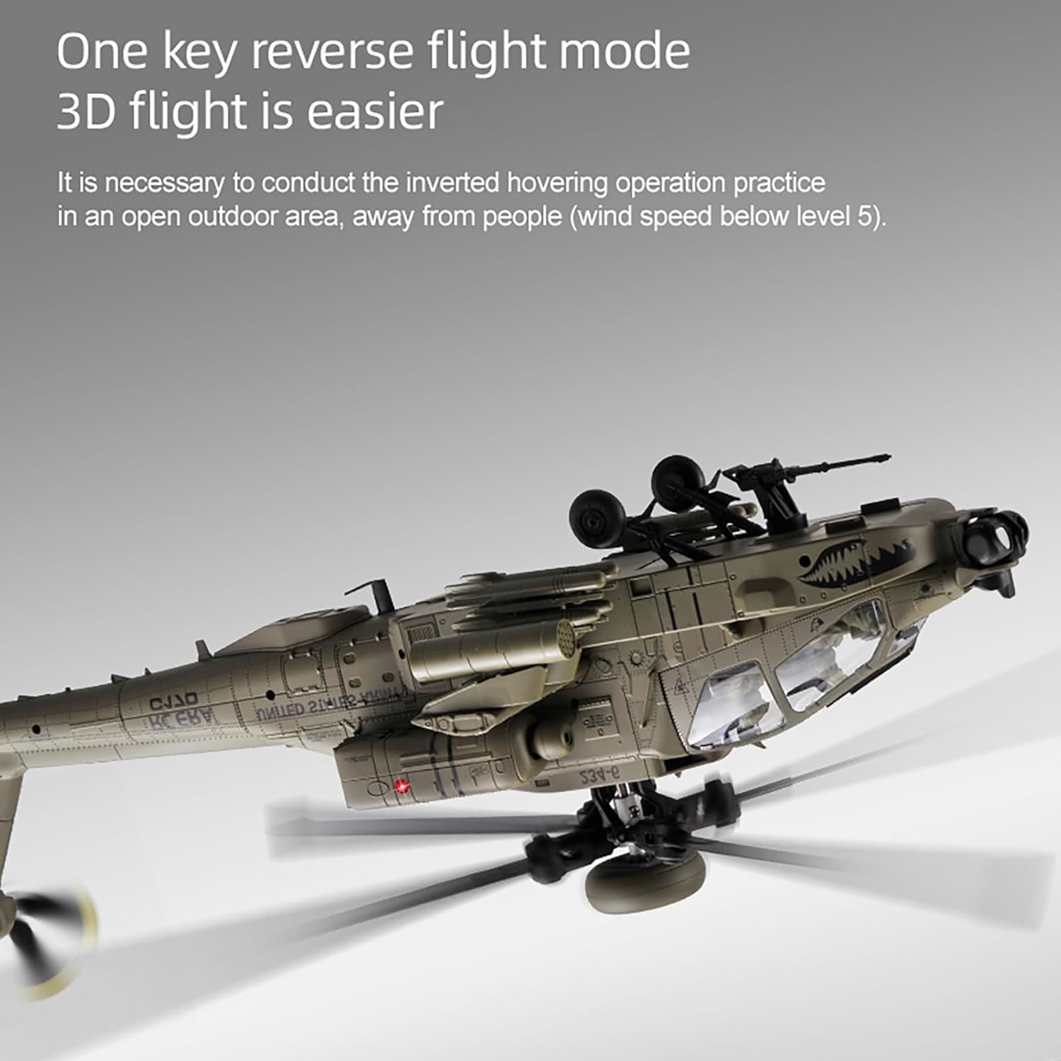 Rc Hobby Helicopter - 310MM 6CH C170 AH-64D Remote Control