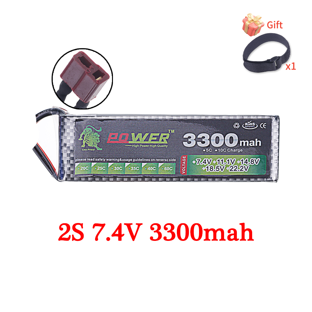 60C Lipo Battery 3300mAh 7.4V  - Rc Hobby Helicopter ulasan dan harga