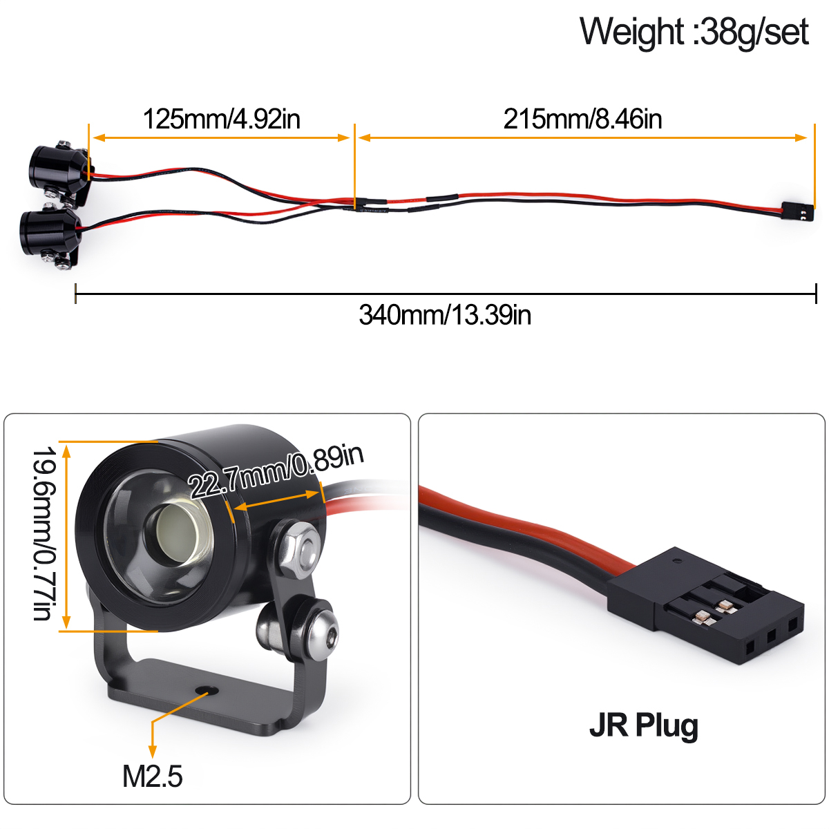 RC Car LED Light Headlight Spo - Yunshen Rc Hobby ulasan dan harga
