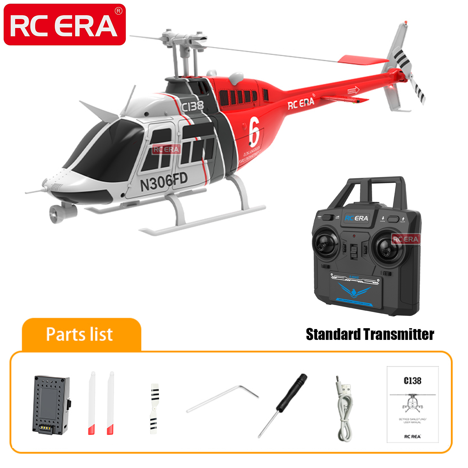 RC ERA C138 BELL 206 Jet Range - Rc Hobby Helicopter ulasan dan harga