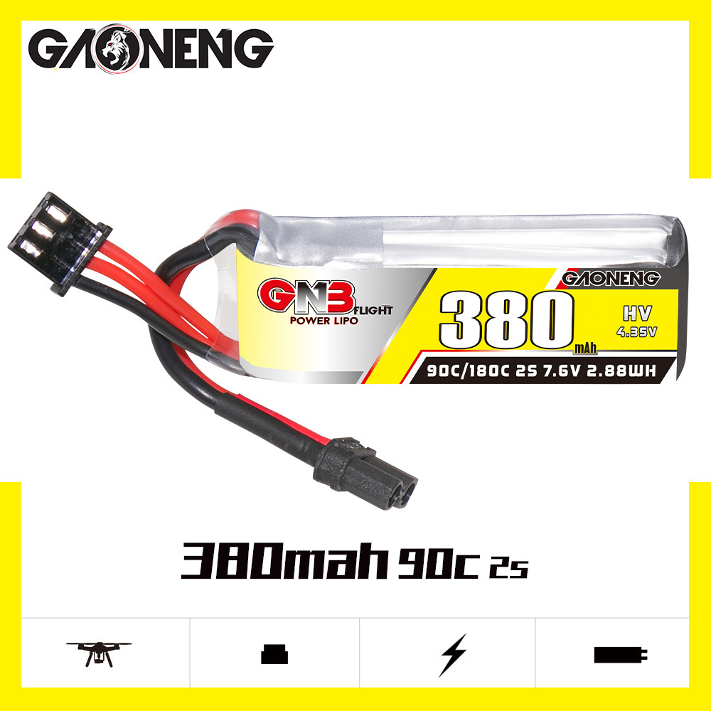 GNB 2S 7.6V 380mAh 90C/180C Li - Hobby Rc Quadcopters ulasan dan harga