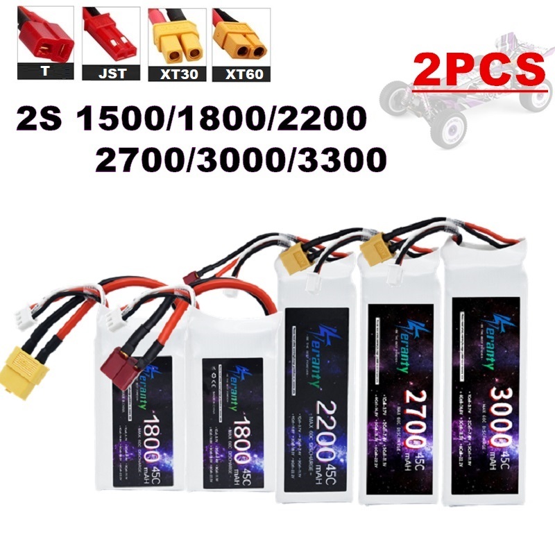 2PCS 7.4V Lipo 2S Battery 1500 - Rc Hobby Helicopter ulasan dan harga