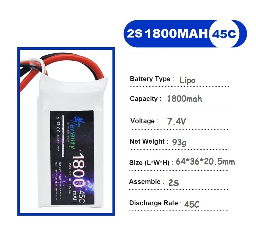2PCS 7.4V Lipo 2S Battery 1500 - Rc Hobby Helicopter ulasan dan harga