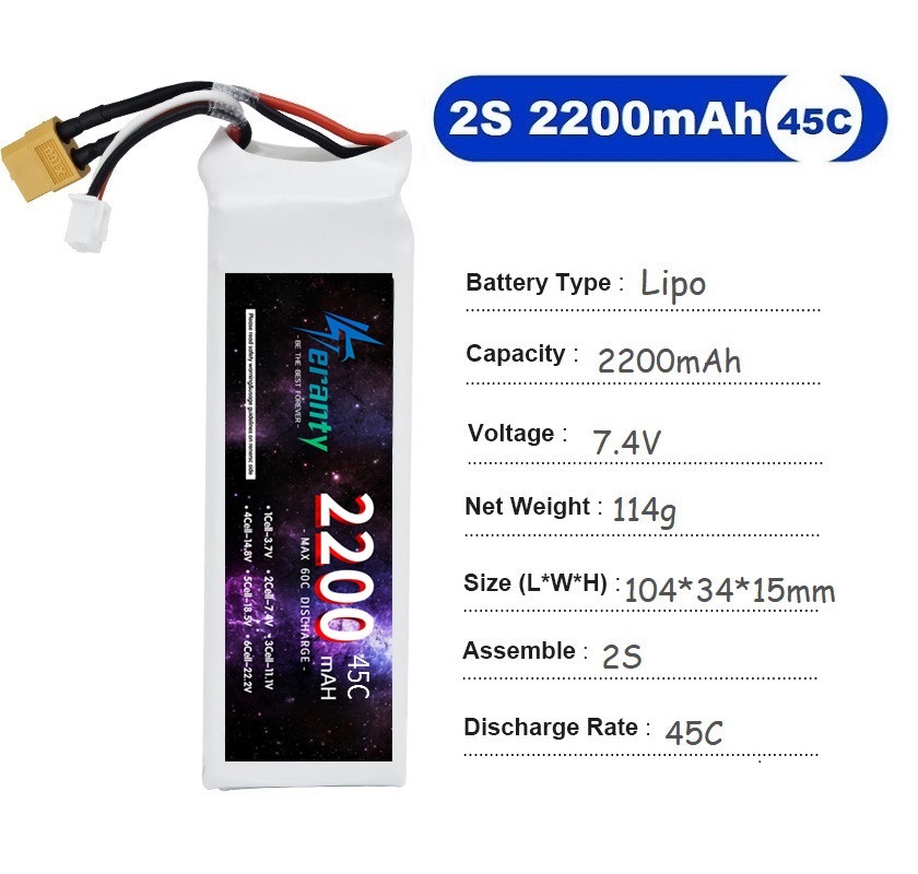 2PCS 7.4V Lipo 2S Battery 1500 - Rc Hobby Helicopter ulasan dan harga