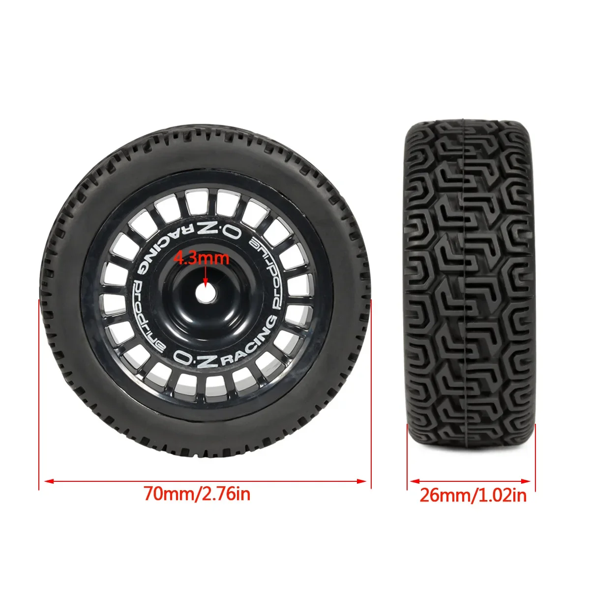 4Pcs Glued Rubber Tire On Road - Hobby Zone Rc ulasan dan harga