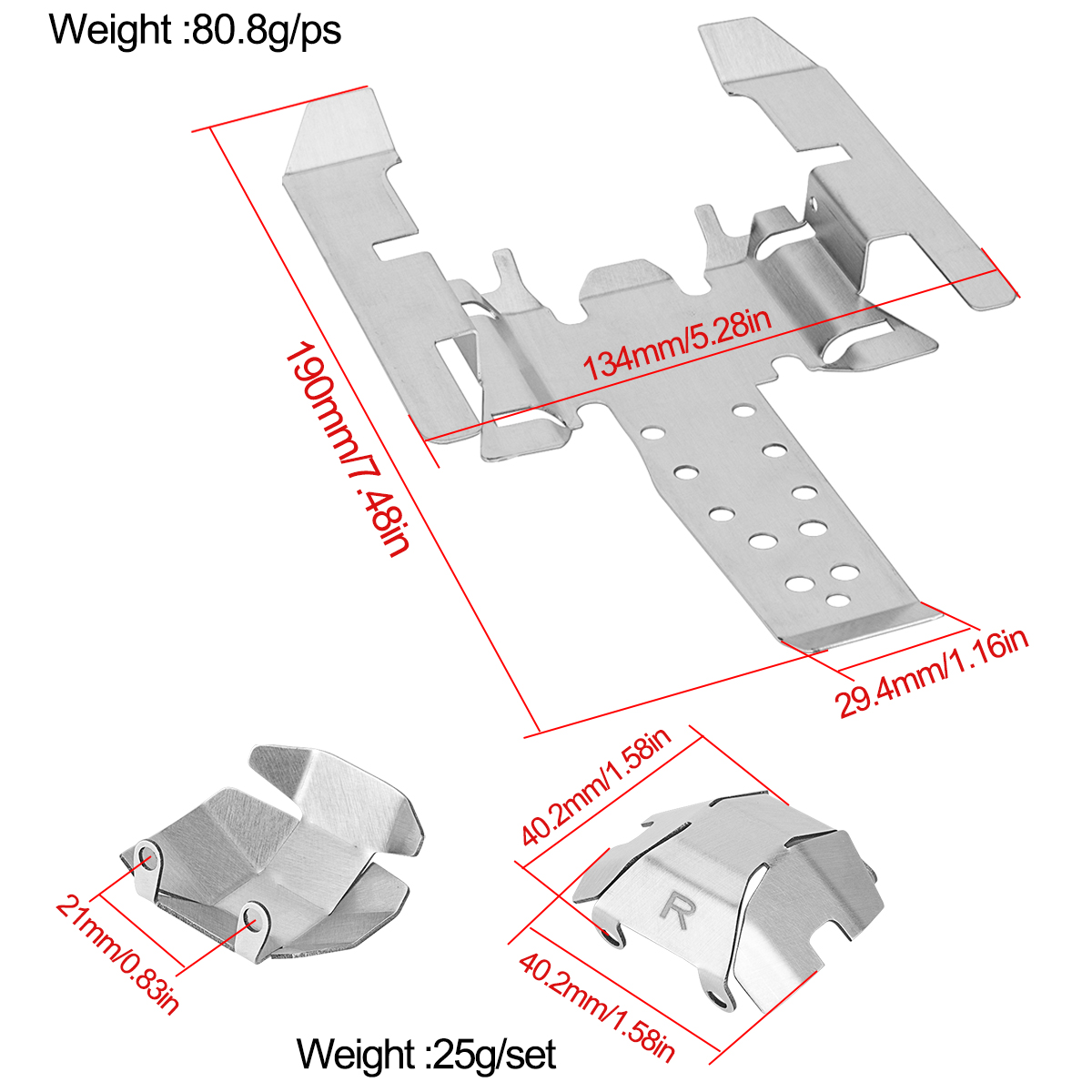 Stainless Steel Skid Plate Cha - Rc Hobby Zone ulasan dan harga