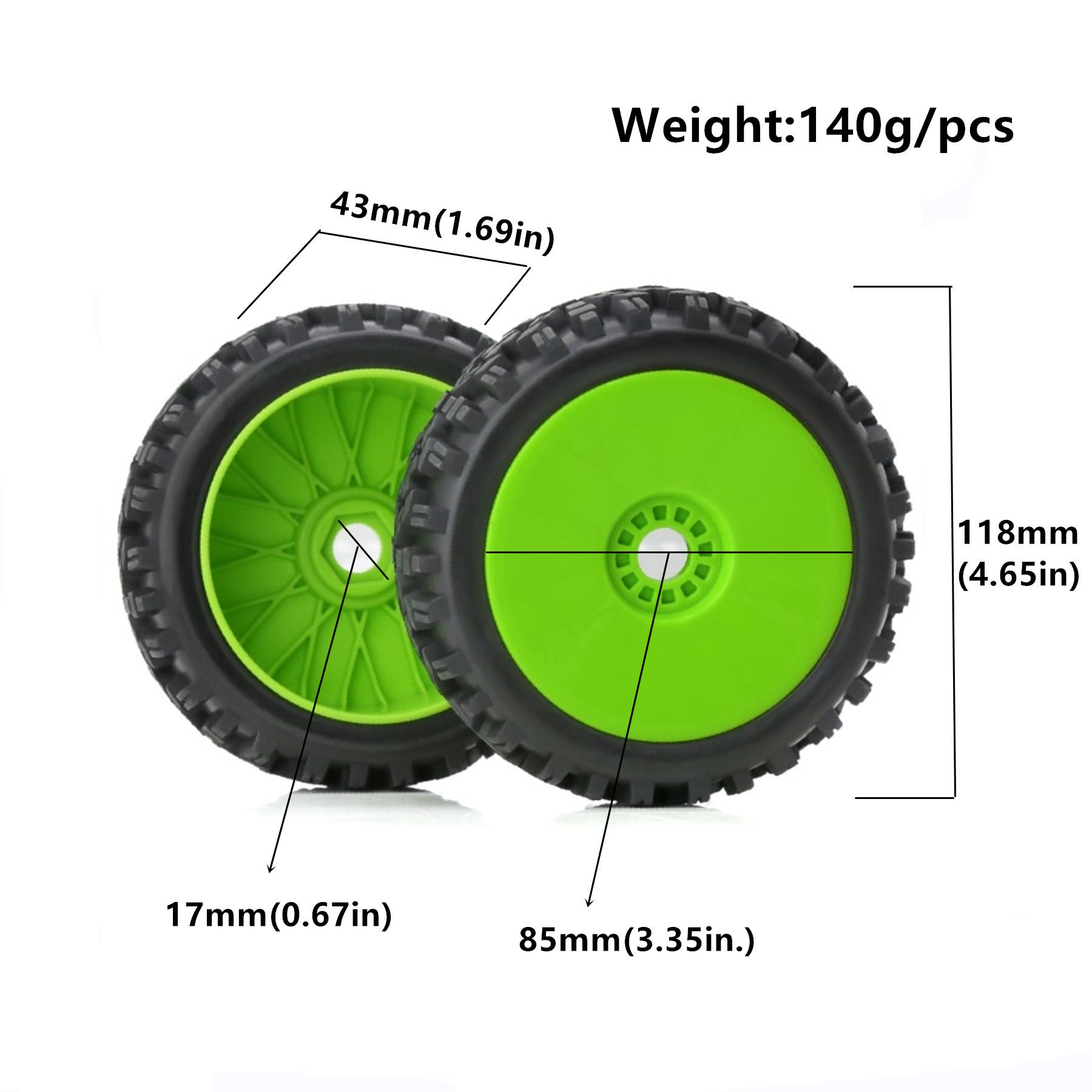 RC 1/8 Buggy Tires and Wheels  - Yunshen Rc Hobby ulasan dan harga